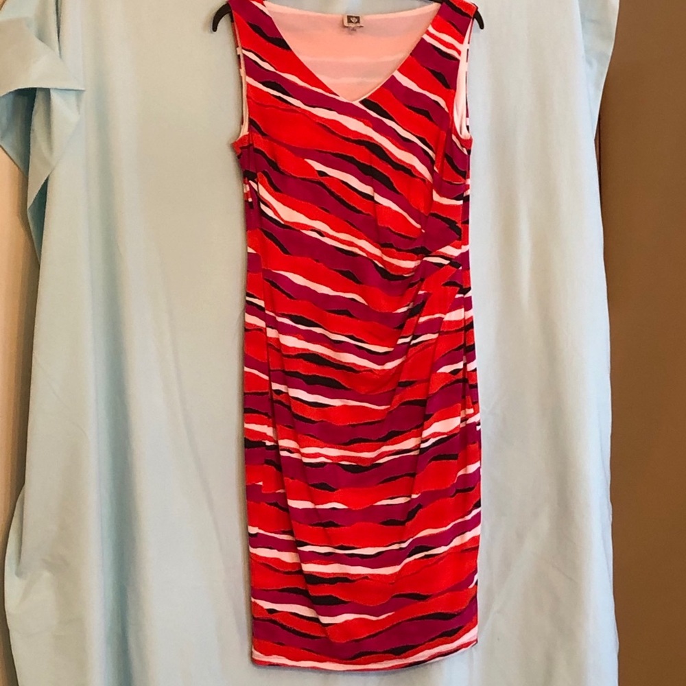 Anne Klein multicolor sheath dress, Sz M.